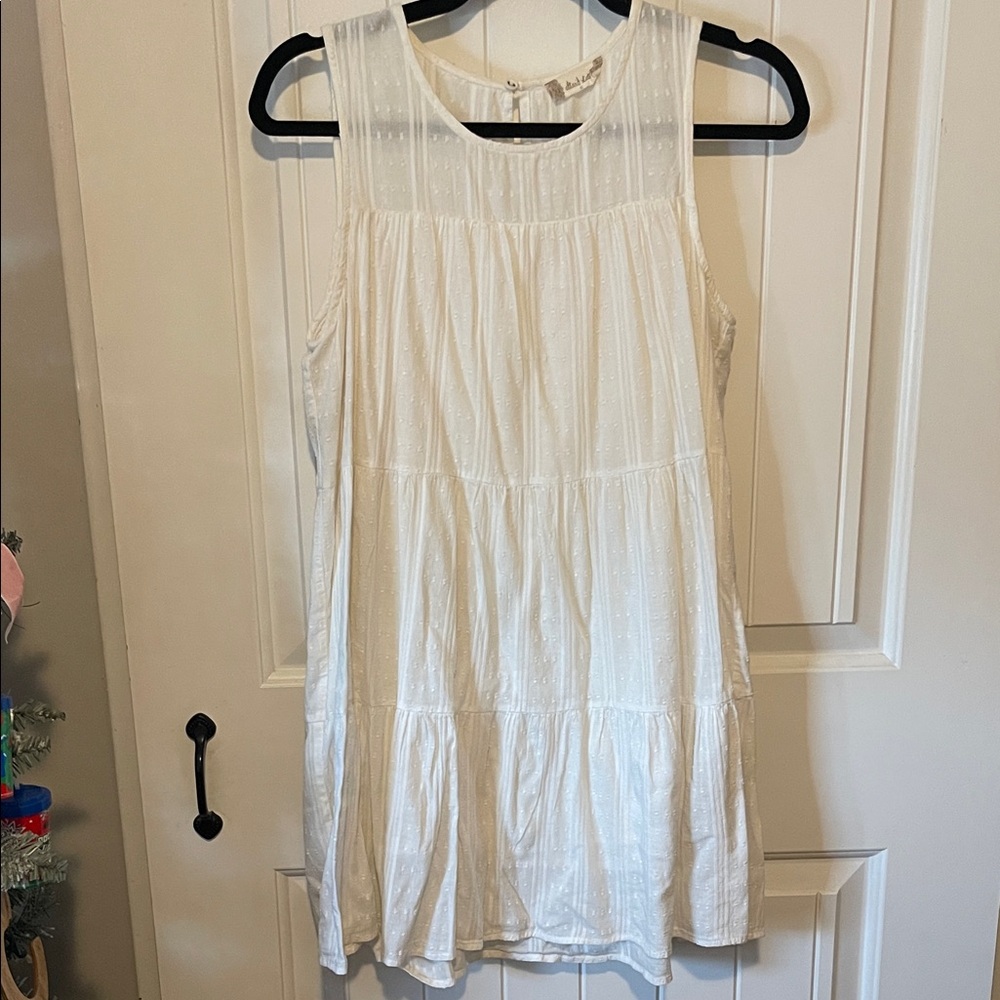 Altar'd State White Layered Sleeveless Dress Small